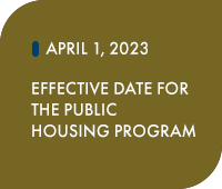 April 1, 2023: Effective Date for the Public Housing Program