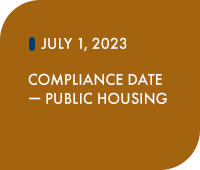 July 1, 2023: Compliance Date--Public Housing