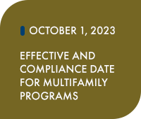 October 1, 2023: Effective and Compliance Dates for Multifamily Programs