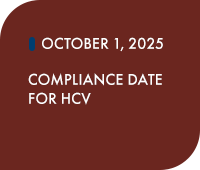 October 1, 2025: Compliance Date for HCV